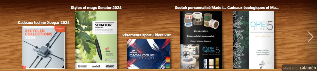 Catalogues d'objets publicitaires à personnaliser OPE FIVE