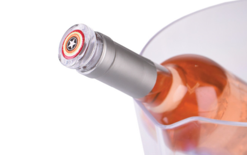 Ohok Lot De 3 Bouchons à Vin En Acier Inoxydable Avec Verre Décoratif