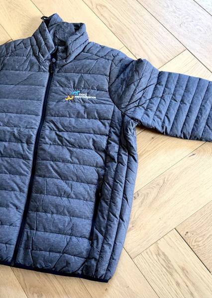 Doudoune bleu manches longues personnalisées Mac 2 webintelligence