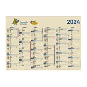 OPE-92369 / Calendrier 30x21,5cm en fibre de canne à sucre made in France personnalisé